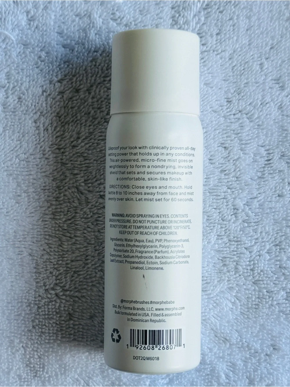 Morphe Lifeproof 16-Hour Continuous Setting Mist Mini 1.3oz BRAND NEW